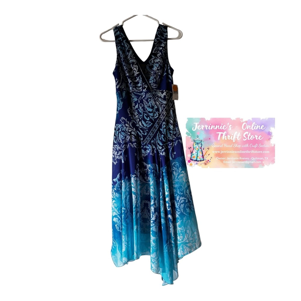 Rabbit Rabbit Rabbit‎ Designs Navy Teal Ombré Baroque Dress